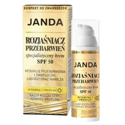 janda rozjaśniacz przebarwień krem spf 50 zmarszczki